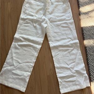 Joie White Wide-Leg Trousers / new. / runs large
